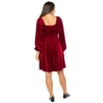 thumbnail image 5 of Celebrity Pink Women's Sweetheart Velvet Dress, Sizes XS-XXXL, 5 of 6