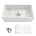 thumbnail image 4 of Logmey 33inch White Apron Front Ceramic Kitchen Sink Single Bowl Undermount, 4 of 8