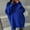 Blue, variant on Amidoa Long Sleeve Women's Sweaters Plus Size Ripped Blue Long Solid Crewneck Dressy Sweaters Womens Cardigans M