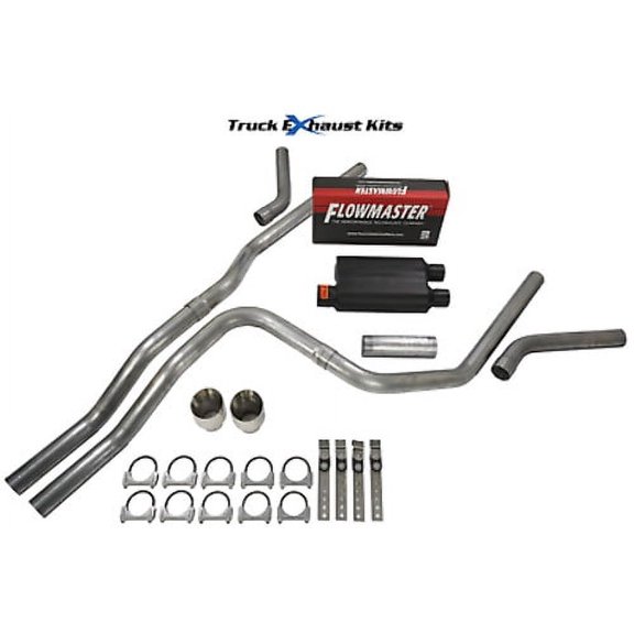 Chevy Avalanche 07-13 2.5" Dual Exhaust Kit C Exit Flowmaster Super 44 DW Tip