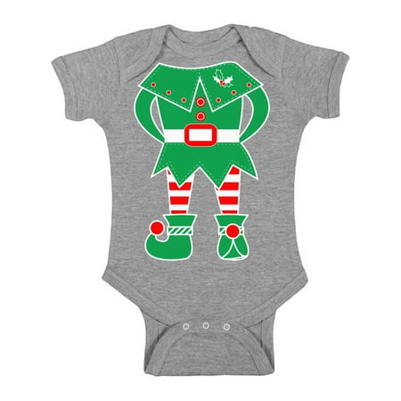 

Awkward Styles Ugly Christmas Baby Outfit Bodysuit Green Elf Xmas Romper