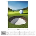 thumbnail image 4 of HENGT  - Swaddle/Soft Blanket, Pure White, Plush, Golf Course Beautiful Sky Hole Bunker, Print, Lightweight, Machine Wash, 4 of 6