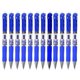 thumbnail image 1 of 12Pcs Rollerball Pen Non-Slip Soft Rubber Handle Plastic Press-on Type School Office Stationery 0.5mm Blue, 1 of 3