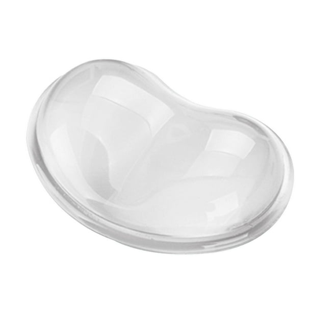 Reposamuñecas de gel de silicona en forma de corazón translúcido almohadilla ergonómica eficazmente la fatiga de la muñeca