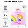 thumbnail image 2 of Kids Bathrobes Hooded Towels, Uccdo Baby Boys Girls Cartoon Hooded Wraps Beach Pool Bath Towel Poncho, 23"x47", 2-7 Years, 2 of 6