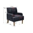 thumbnail image 3 of Modern Accent Chair with 2" Wide Wale Corduroy, 9" Solid Wood Legs, Comfortable Upholstered Armchair in Dark Gray for Living Room, 3 of 9