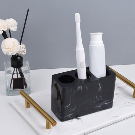 STOBOK Toothbrush Stand For Bathroom Toothbrush Holder Resin Storage Adults Bathroom Use 1Set
