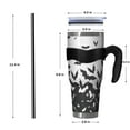 thumbnail image 4 of 40oz Tumbler,Halloween Bat Swarm Pattern Insulated Tumblers with Removable Handle,Stainless Steel Double Vacuum Coffee Tumbler Cup with Straw for Home,Office,Travel,Party, 4 of 5
