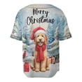 thumbnail image 2 of Merry Christmas Goldendoodle Enjoys Woofmas Winter Xmas Holiday All Over Print 3D Baseball Shirt Doodle Dog Lover Gifts Idea Softball Sport - 02022, 2 of 6