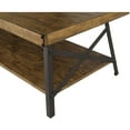 thumbnail image 4 of Wallace & Bay Chandler 48 Inch Rustic Open Storage Coffee Table, Pine Brown, 4 of 9