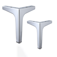 thumbnail image 2 of Reposapiés de 4 piezas, pies de mesa de metal de hoja, con tornillos y protección del suelo, adecuado para sofás de muebles de bricolaje, sillas de reposabrazos, sofás y sillas de 5 pulgadas de plata PenghuiLiu 9024719196244, 2 of 5