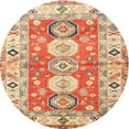 thumbnail image 1 of Ahgly Company Machine Washable Indoor Round Traditional Grapefruit Red Area Rugs, 3' Round, 1 of 7