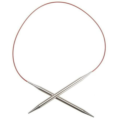 UPC: 0812208027389 | red lace stainless steel circular knitting needles 24 -size 4/3.5mm