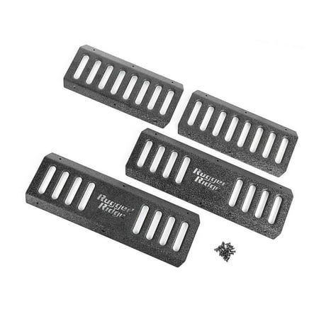 Rugged Ridge by RealTruck RRC Side Armor Guard Plate Kit for Jeep JKU | Textured Black | 11504.25 | Compatible with 2007-2018 Jeep Wrangler JKU 4-Door