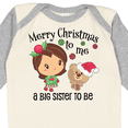 thumbnail image 4 of Inktastic Merry Christmas to me, a Big Sister to be Girls Long Sleeve Baby Bodysuit, 4 of 5