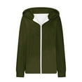 thumbnail image 5 of zbxnLI Zip up Hoodie for Women Fall Fashion Casual Jackets Lightweight Hooded Sweatshirts with Pockets, 5 of 6