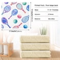 thumbnail image 3 of 6 Pieces of Kitchen Towels Ultra Soft Absorbent Quick Drying Dish Cloths 11×11inch Pastel Court Sports Tile, 3 of 9