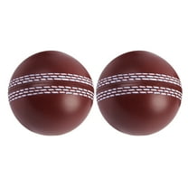 Milisten Silent PU Cricket Balls Light Brown for Indoor Training 2Pcs