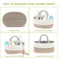 thumbnail image 5 of Maliton Diaper Caddy Organizer For Baby, Cotton Rope , Changing Table Diaper Storage Baskets For Storage, Baby Shower Gifts For Newborn, 5 of 5
