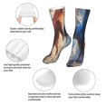 thumbnail image 3 of Xecao Cloud Red And Blue Dragon Print Fashion No Heel Casual Crew Socks Cushioned Breathable for Men Women - Moisture wicking,Not easy to fade Suitable for daily, 3 of 7