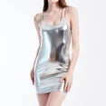 thumbnail image 2 of Tops de Manga Corta para las Mujeres Ajuste Suelto Cuello Redondo sin Manga Correa Suelta sin Tirantes Tras Expuesto sin Espalda Vestido de Moda Trajes de Cuerpo para las Mujeres de Manga Corta, 2 of 7