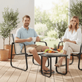 thumbnail image 3 of Atilioo 3 Piece Patio Furniture Set, Textilene Outdoor Furniture Set with Chairs & Table, Conversation Set for Lawn, Garden, Balcony, Yard, Poolside, Gray, 3 of 8