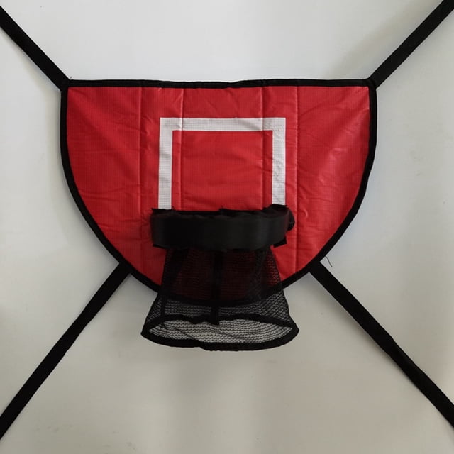 Cerceau de Basket-Ball Trampoline Cerceau de Basket-Ball Accessoires de Panier de Basket-Ball Trampoline Stand de Basket-Ball Rouge Trampoline en Coton Perlé