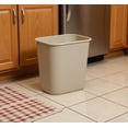 thumbnail image 4 of 7 Gallon Rectangular Plastic Wastebasket - Beige, 28 Quart Space-Saving Open Top Trash Can for Home, Office, Kitchen, Bathroom, 4 of 5