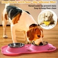 thumbnail image 4 of Bowls para Mascotas Hubulk Rosado Acero Inoxidable Antideslizantes con Tapete de Silicona para Perro, 4 of 8