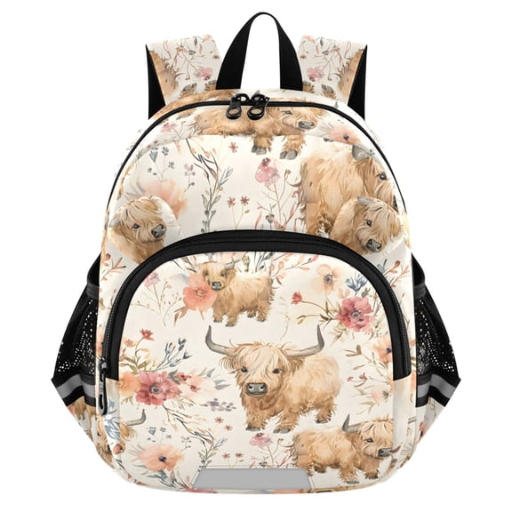 ALAZA Cute Highland Cows Mini Backpack School Bookbag Age 3-7 Medium