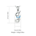 thumbnail image 4 of EUDORA Sterling Silver J Initial Necklaces with Blue Butterfly, Script Letter Alphabet Pendant Jewelry Gift for Women, Mother, 18 inch Chain, 4 of 10