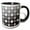 Black/White, variant on 3drose, Black, Gray and White Big Dots - Whimsical Fun Art, 15oz Two-tone Black Mug