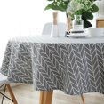 thumbnail image 4 of SHAR Nordic Style Tablecloth, Round Table And Round Tablecloth, Dustproof Cotton And Linen Tablecloth, Holiday Dinner Decoration (150X150cm), 4 of 4