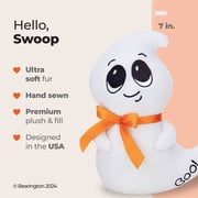 Bearington Ghost Stuffed Animal - Soft & Cuddly Plush Toy for Hugs & Play - Posable & Machine Washable Stuffed Toy for Kids - Decorative Spooky Accent & Plushies for Shelves - Swoop Ghost Plush 7