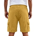 thumbnail image 4 of Men's Corduroy Shorts Casual Elastic Waist Drawstring Lightweight Summer Beach Shorts, 4 of 7