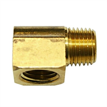 Interstate Pneumatics FST44E Brass Street Pipe Elbow Fitting 1/4" NPT 90 Degree male female air water FST44E