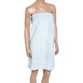 thumbnail image 5 of FABBRICA HOME Natural Rayon Made from Bamboo Super Absorbent Quick Dry Spa Bath Wrap Shower Skirt and Hair Drying Turban - 2pc Set (One-Size, Light Blue), 5 of 5