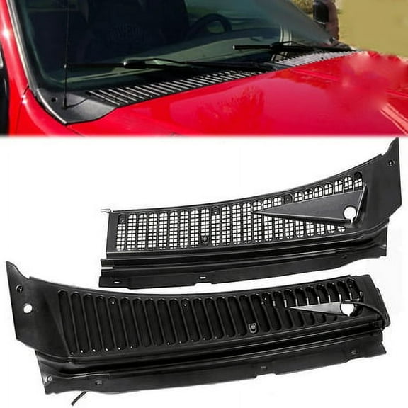 Kojem Windshield Wiper Cowl Vent Grille Cover Panels Kit for 1999-2007 F250 F350 Excursion Driver Passenger Side 3C3Z-25022A68-AAA & 4C3Z-25022A69-AAA