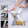 thumbnail image 2 of Kitchen Mandoline Safety Slicer Manual Multifunction All Vegetable Cutter Stainless Steel Blade, Julienne, Cubes, Carrot Fried Potato Cutter, Euroshopping - Gray, 2 of 5