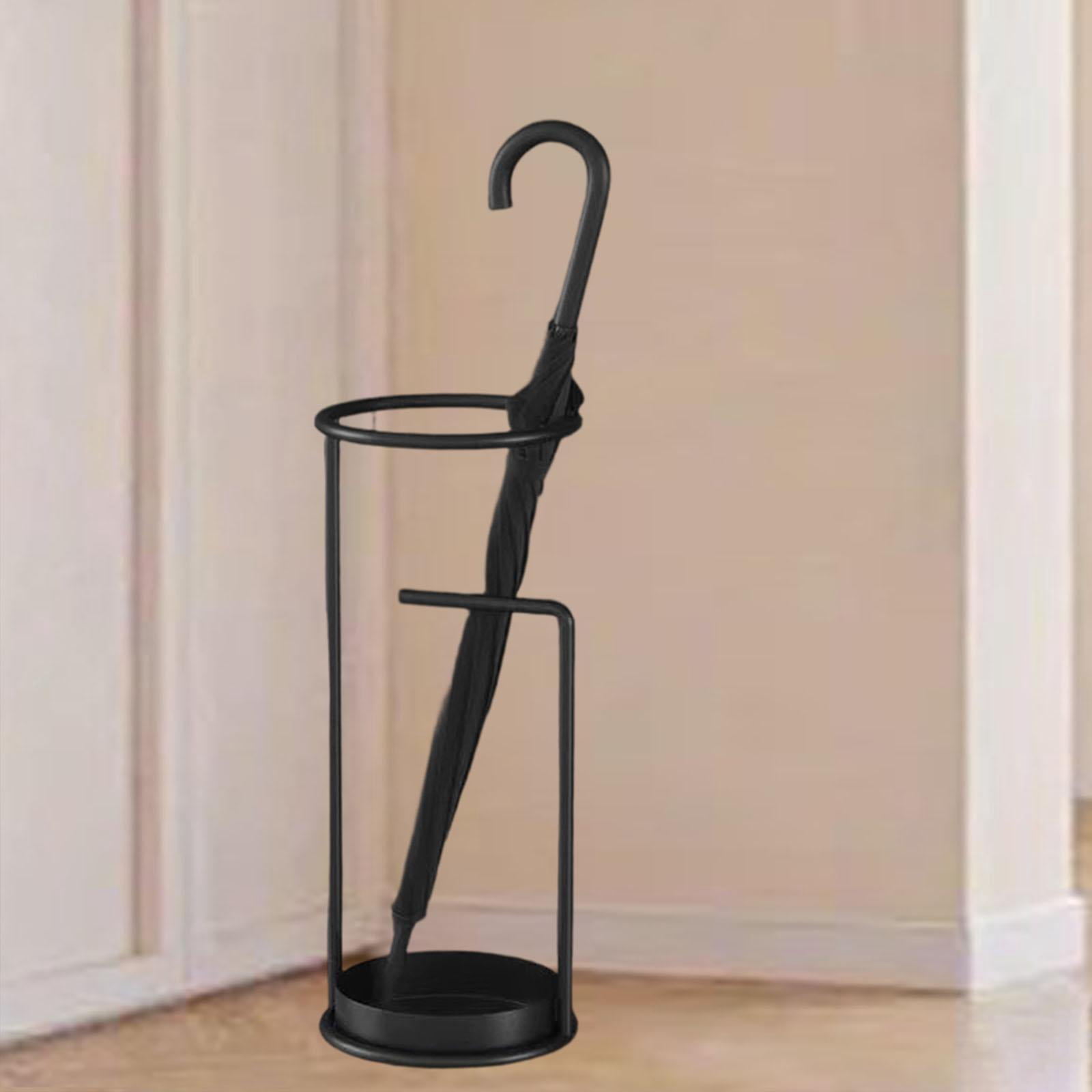 Fiocias Umbrella Stand Holder Umbrella Organizer Bin with Drip Tray for Kitchen Corridor black