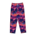 thumbnail image 4 of Xecao Retro Palms Women's Straight Lounge Pajama Pants: The Epitome of Relaxed Sleepwear, 4 of 9
