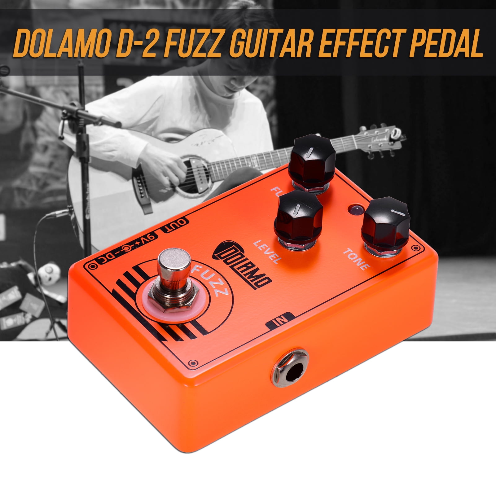Dolamo Fuzz Guitar Pedal D-2 with True Bypass for Electric Guitar