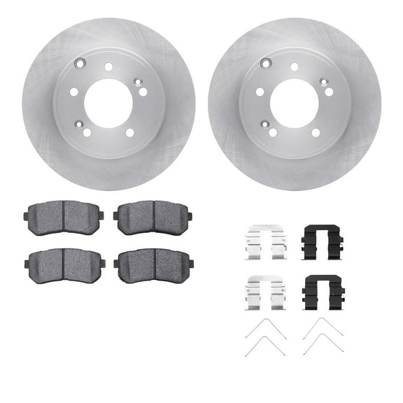 Dynamic Friction Company Rear Brake Rotors with 5000 Advanced Brake Pads includes Hardware 6512-03260