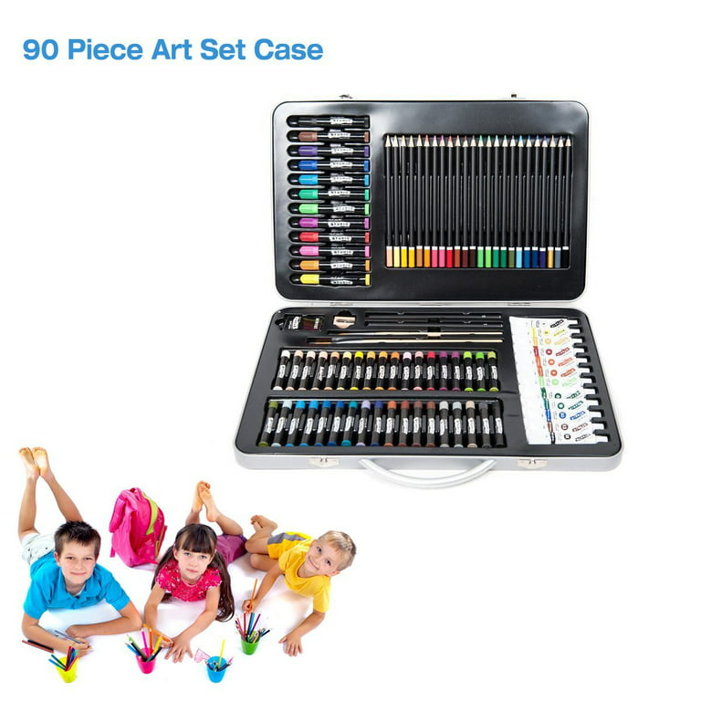 Mont Marte 90 Pieces Studio Mixed Media Art Painting Set Studio Essentials  Colouring Pencils Tip Markers
