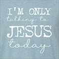 thumbnail image 6 of Wild Bobby, I'm Only Talking to Jesus Today Inspirational/Christian Men Premium Tri Blend Tee, Denim, Small, 6 of 6