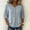 Blue, variant on Plcasen Embroidered Tops for Women 3/4 Sleeve Peasant Blouse V Neck Button Down Shirts Dressy Casual