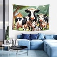 thumbnail image 5 of DouZhe Funny Farm Family Cartoon Tapestry Wall Hanging Tapestries Dorm Room Home Decor, 60" x 40", 5 of 7