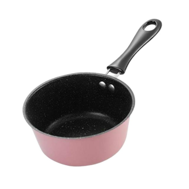 Partita de leche Sauca antiadherente Cafetería Café de café, multipropósito, cacerola pequeña, olla para cocinar cocción de inducción para acampar en Rosa