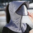 thumbnail image 5 of Women's Full Coverage Sun Protection Hood UV Shield with Removable Face Visor Neck Flap Dark Gray Free Size, 5 of 8