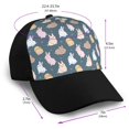thumbnail image 2 of Yiaed Cute Rabbit Print Baseball Cap Dad Hat Polo Style Plain Blank Adjustable Size, 2 of 5